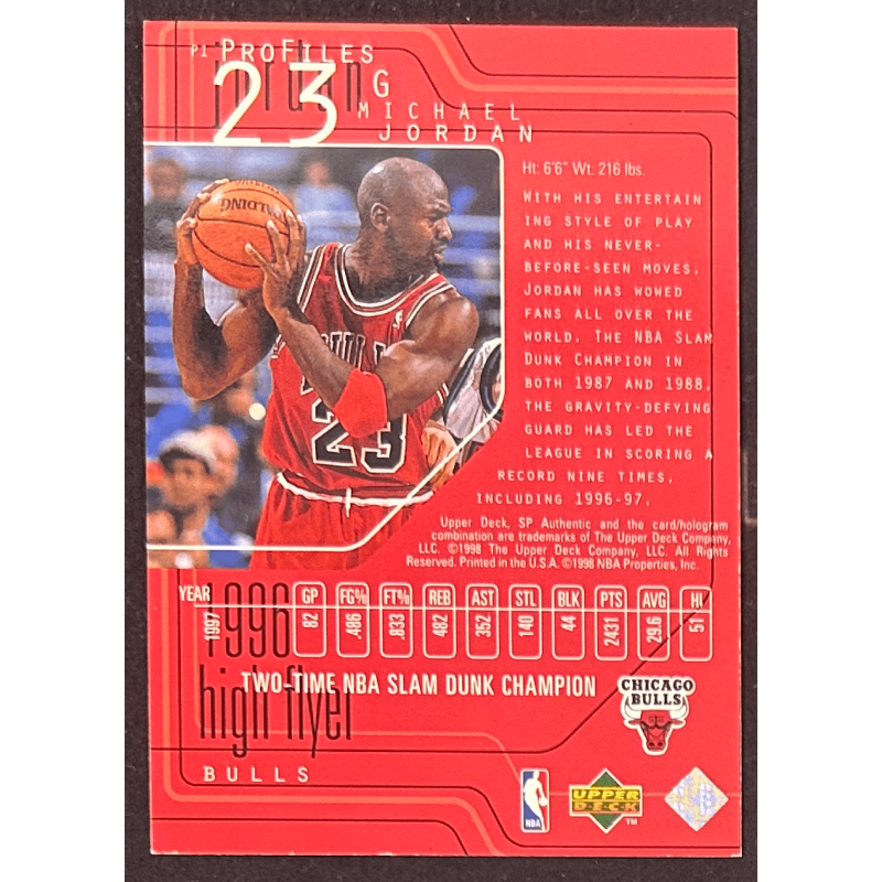 Michael Jordan 1997-98 SP Authentic Profiles