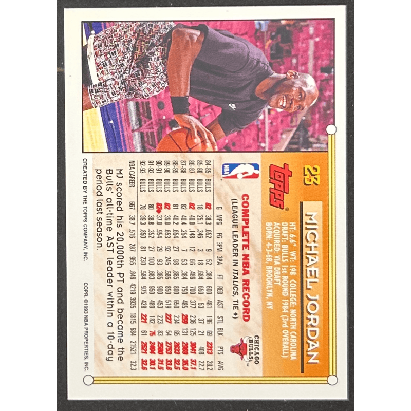 Michael Jordan 1993-94 Topps Gold 23