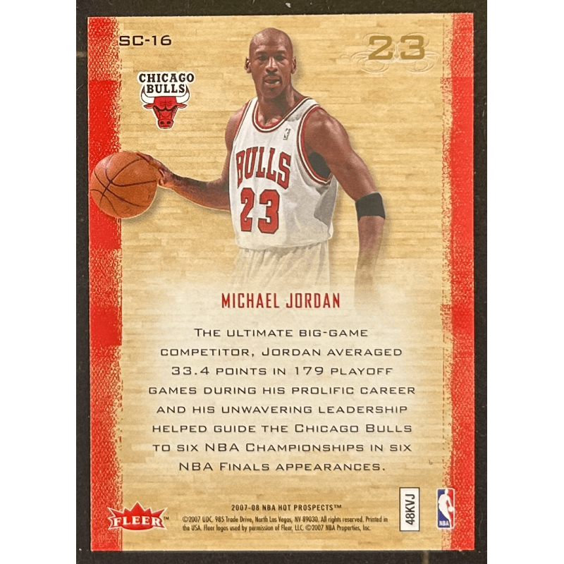 Michael Jordan 2007-08 Fleer Hot Prospects Supreme Court