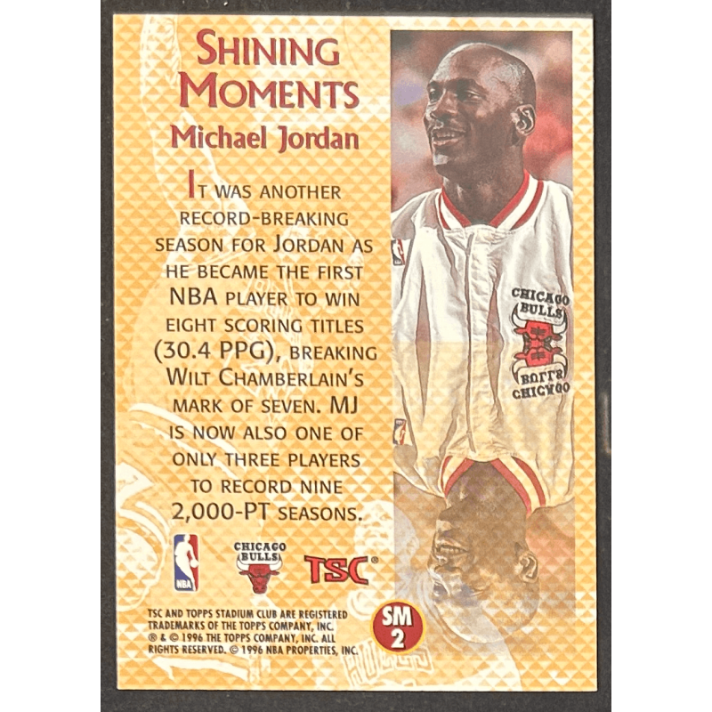 Michael Jordan 1996-97 Topps Stadium Club Shining Moments