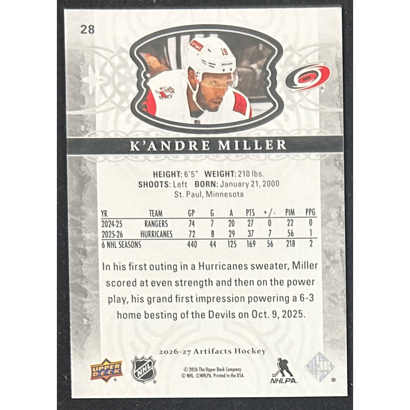 K'Andre Miller 2026-27 Upper deck artifacts - 28