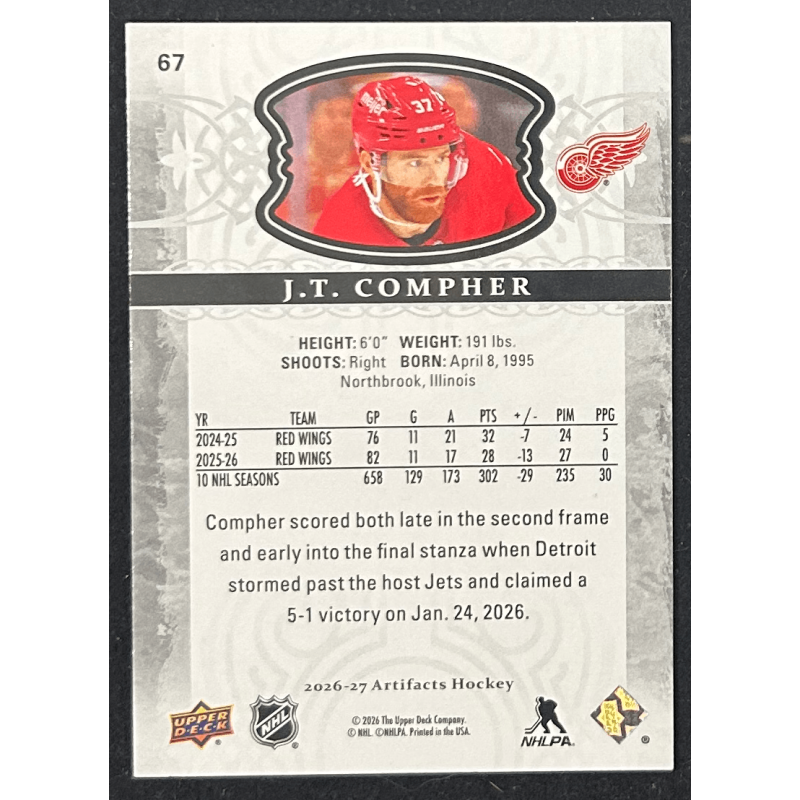 J.T Compher 2026-27 Upper deck artifacts - 67