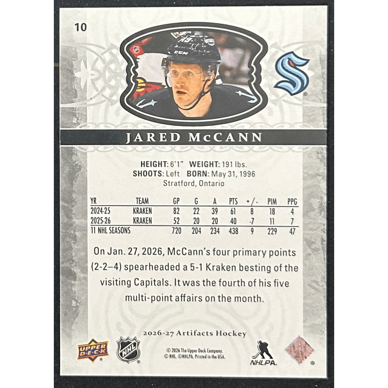 Jared McCANN 2026-27 Upper deck artifacts - 10