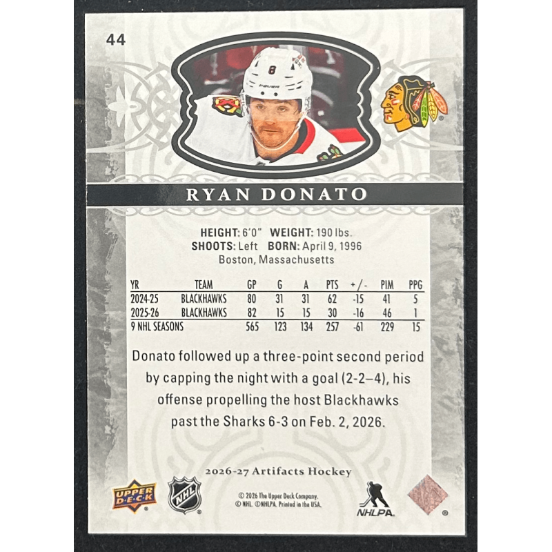 Ryan Donato 2026-27 Upper deck artifacts - 44
