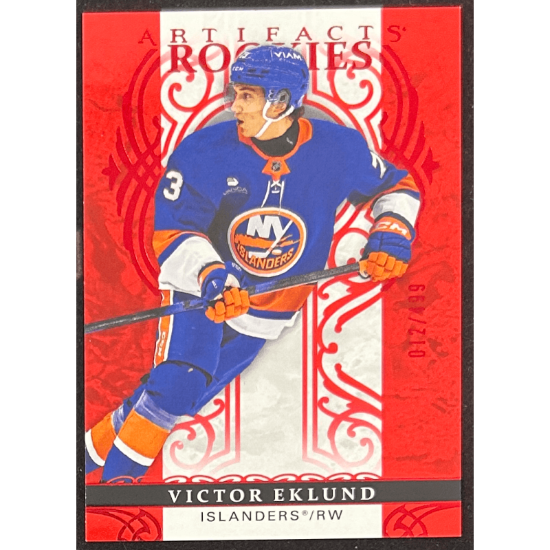 Victor Eklund 2026-27 Upper deck artifacts rookie ruby 012/499
