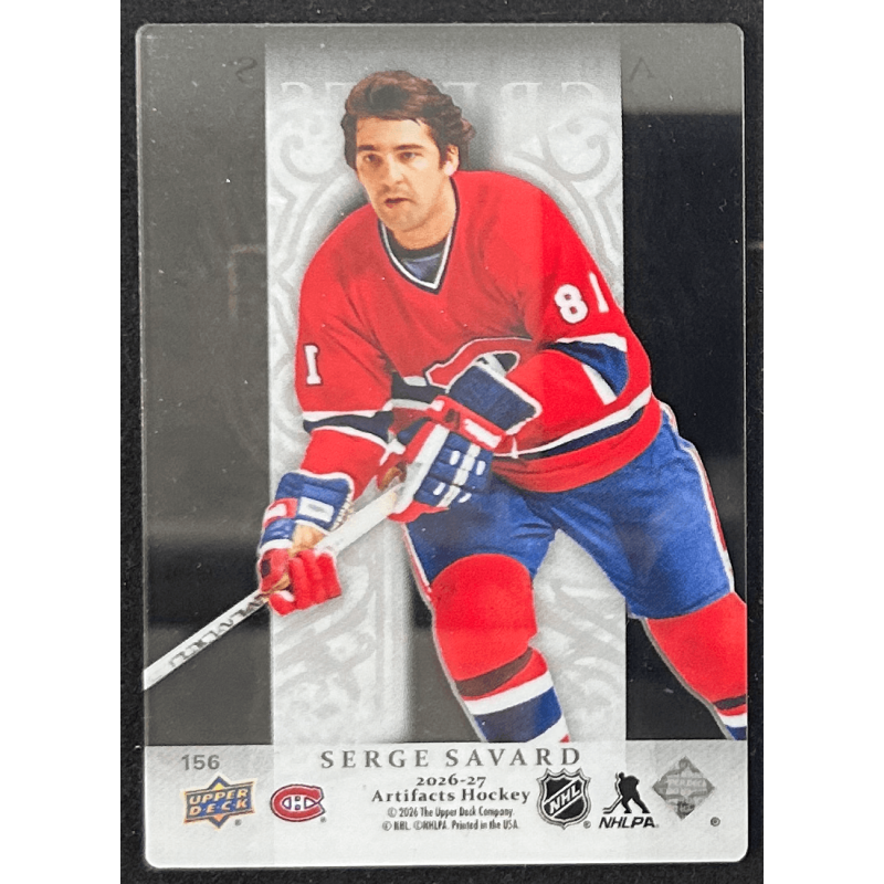 Serge Savard 2026-27 Upper deck artifacts clear cut