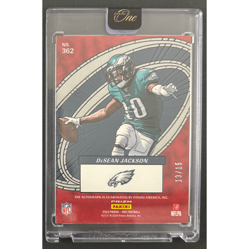 Desean Jackson 2023 Panini One football oneders prizm autograph 13/15