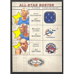 Stackhouse / Michael Jordan/ Carter 2002-03 Fleer Box Score All-Stars Roster Game-Used