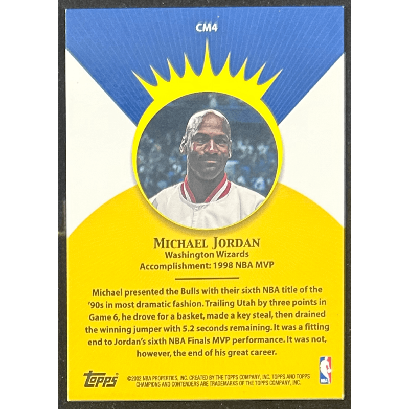 Michael Jordan 2001-02 Topps TCC Crowning Moment CM4