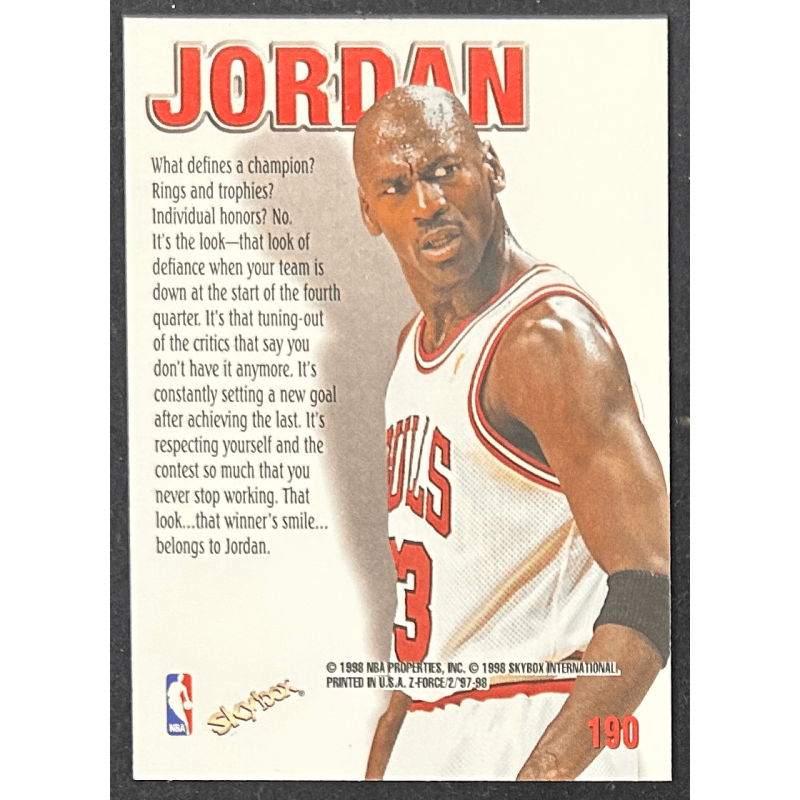 Michael Jordan 1997-98 Skybox Z-Force zupermen