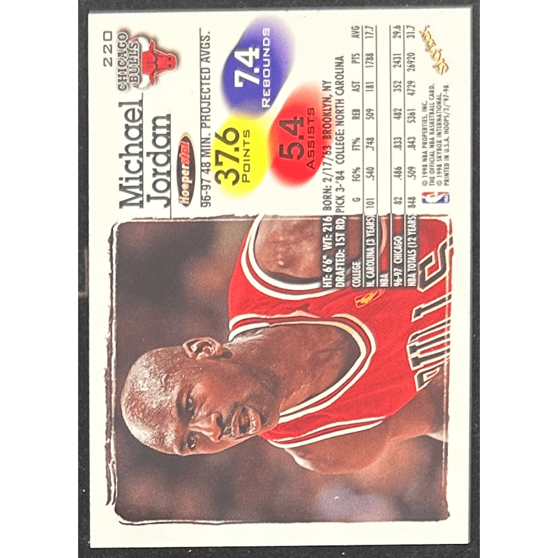 Michael Jordan 1997-98 Hoops 220