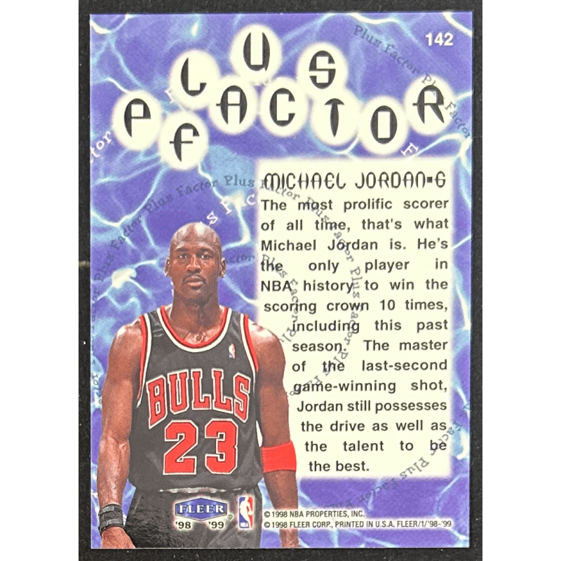 Michael Jordan 1998-99 Fleer plus factor