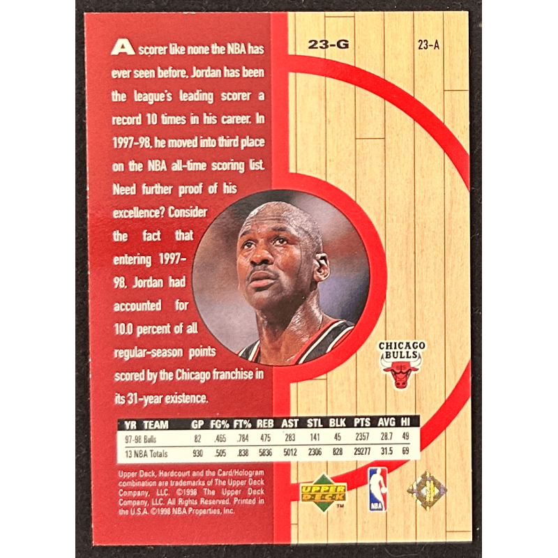 Michael Jordan 1998 Upper Deck Hardcourt 23A Special