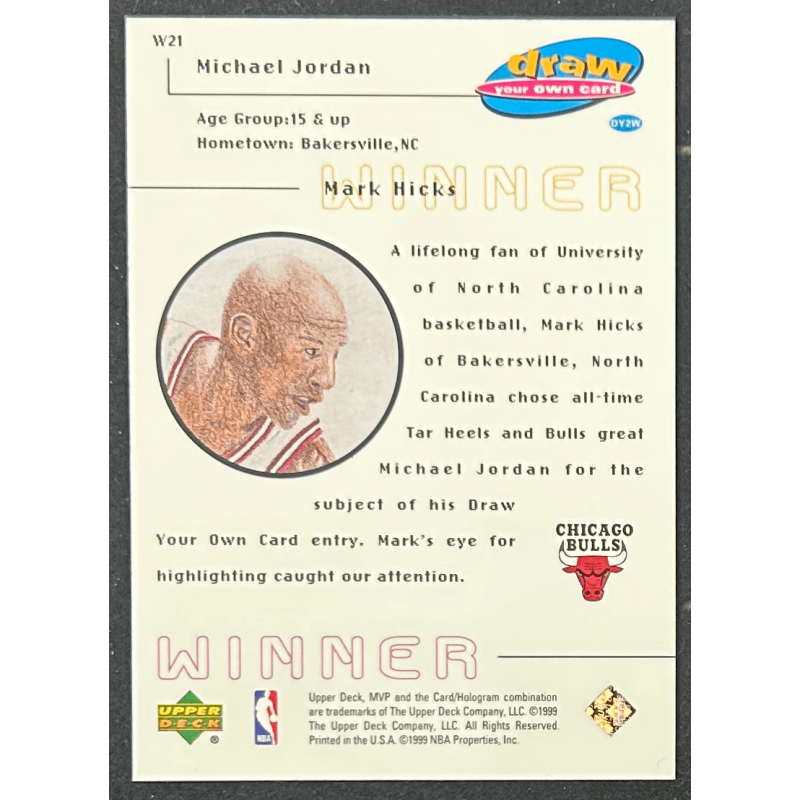 Michael Jordan 1999-00 Upper Deck MVP Draw Your Own Card w21