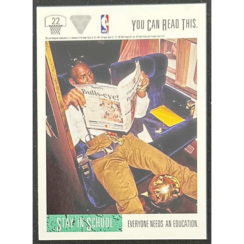 Michael Jordan 1991-92 Upper Deck stay in school