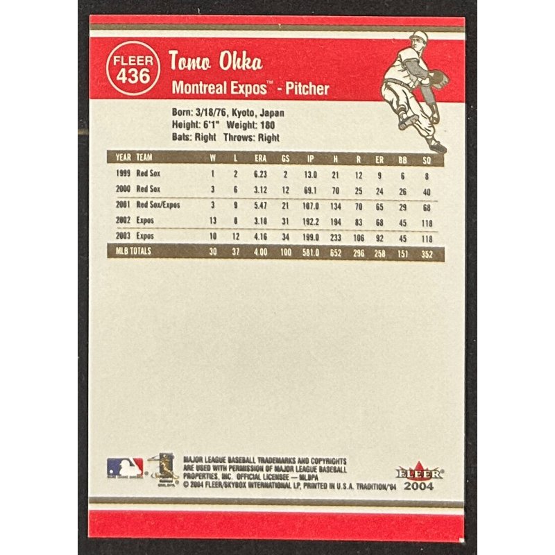 Tomo Ohka 2004 Fleer Tradition 436 SP