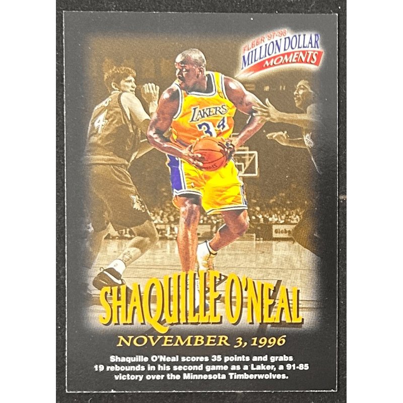 Shaquille O'Neal 1997-98 Fleer Million Dollar Moments 19