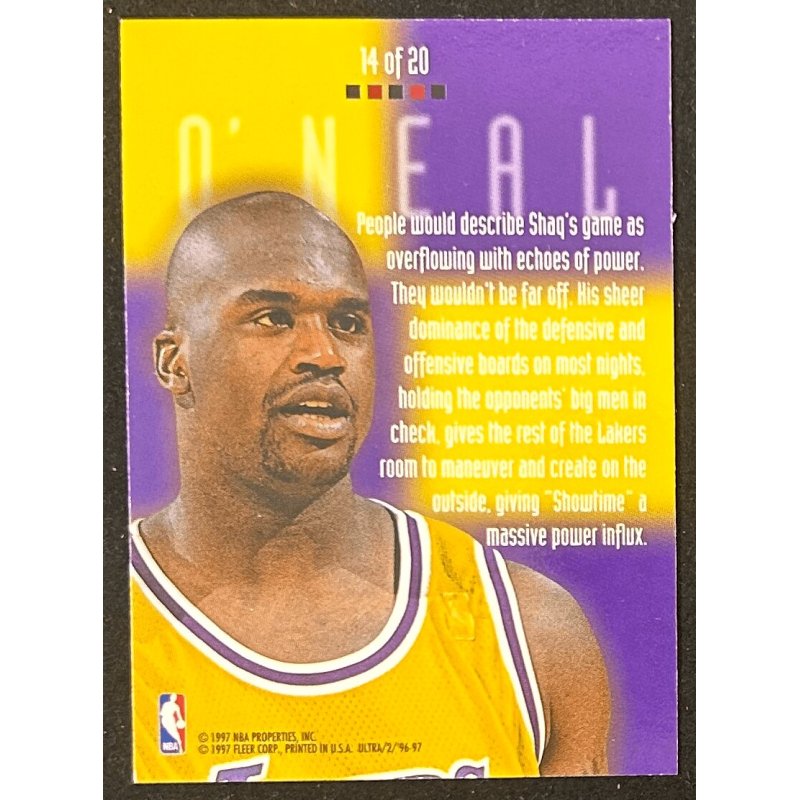 Shaquille O'Neal 1996-97 Fleer Ultra Board Game 14