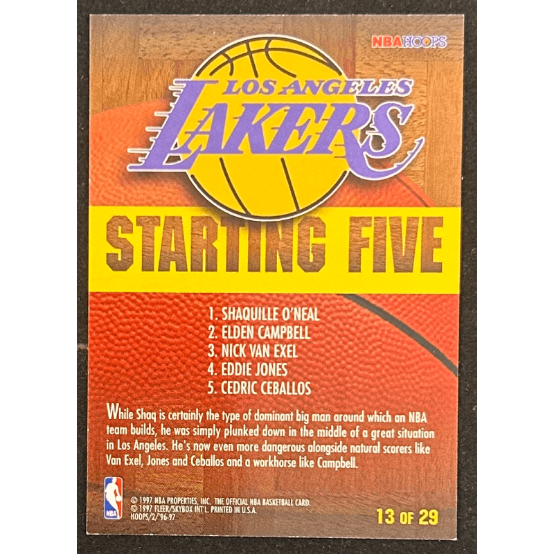 lakers 1996-97 Hoops Starting Five 13