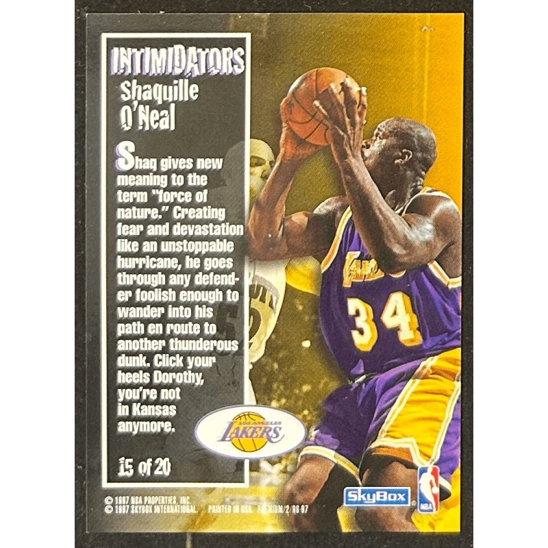 Shaquille O'Neal 1996-97 SkyBox Premium Intimidators 15