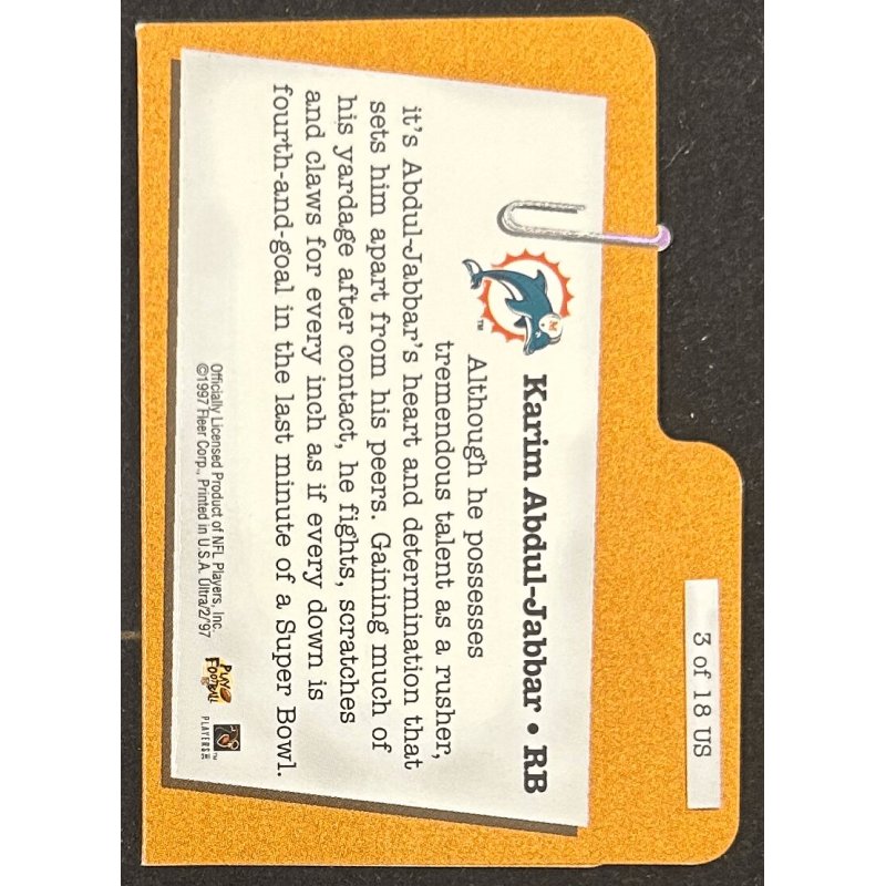 Karim Abdul-Jabbar 1997 Fleer Ultra specialists