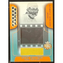 Ricky Williams 2000 Fleer focus freeze frame jersey