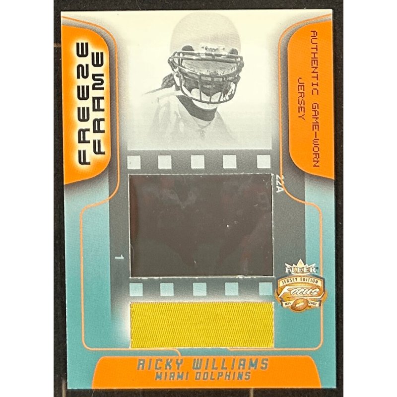 Ricky Williams 2000 Fleer focus freeze frame jersey