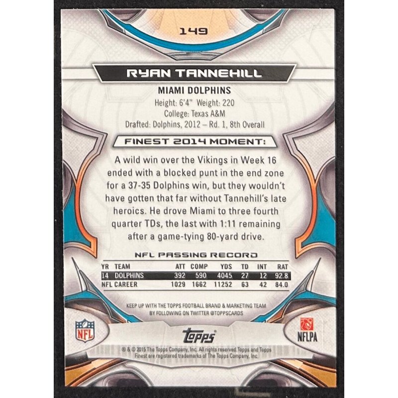 Ryan Tannehill 2015 Topps Finest xfractors