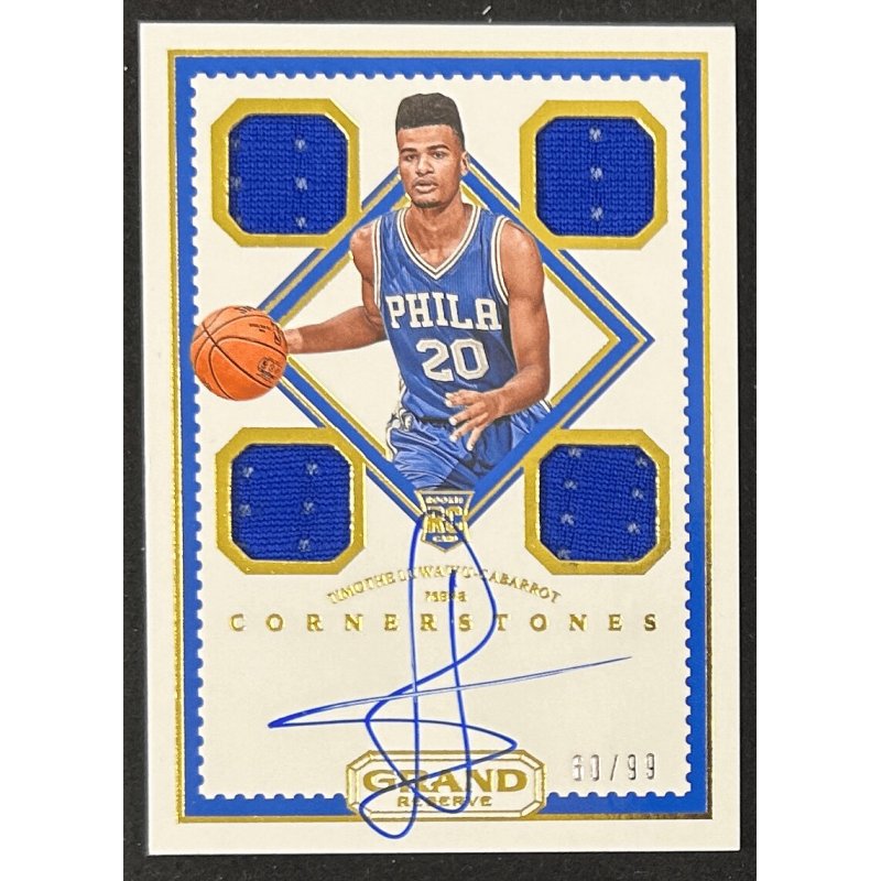 Timothe Luwawu-Cabarrot 2016-17 Grand Reserve rookie jersey auto 60/99