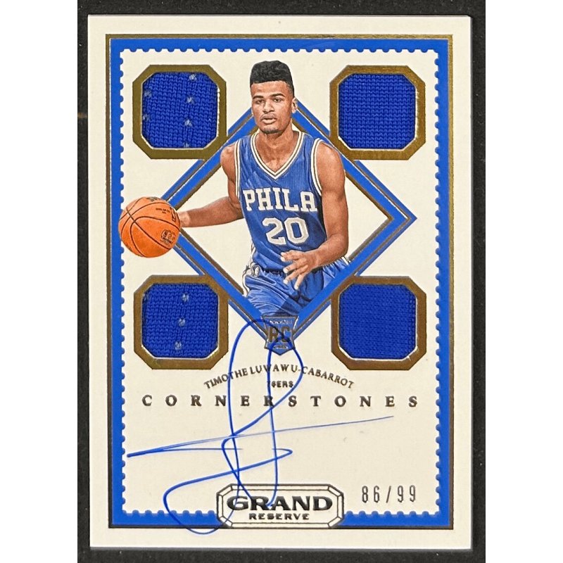 Timothe Luwawu-Cabarrot 2016-17 Grand Reserve rookie jersey auto 86/99