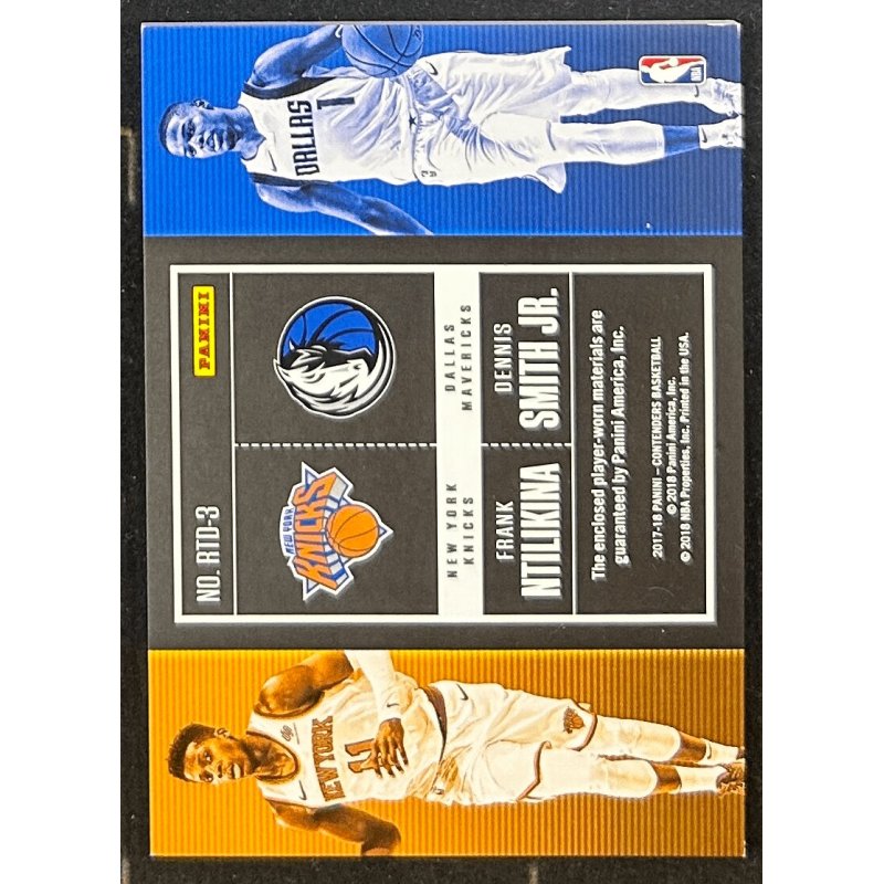 Smith Jr / Ntilikina 2017-18 Contenders Rookie Ticket Dual Swatches Prime 4/25