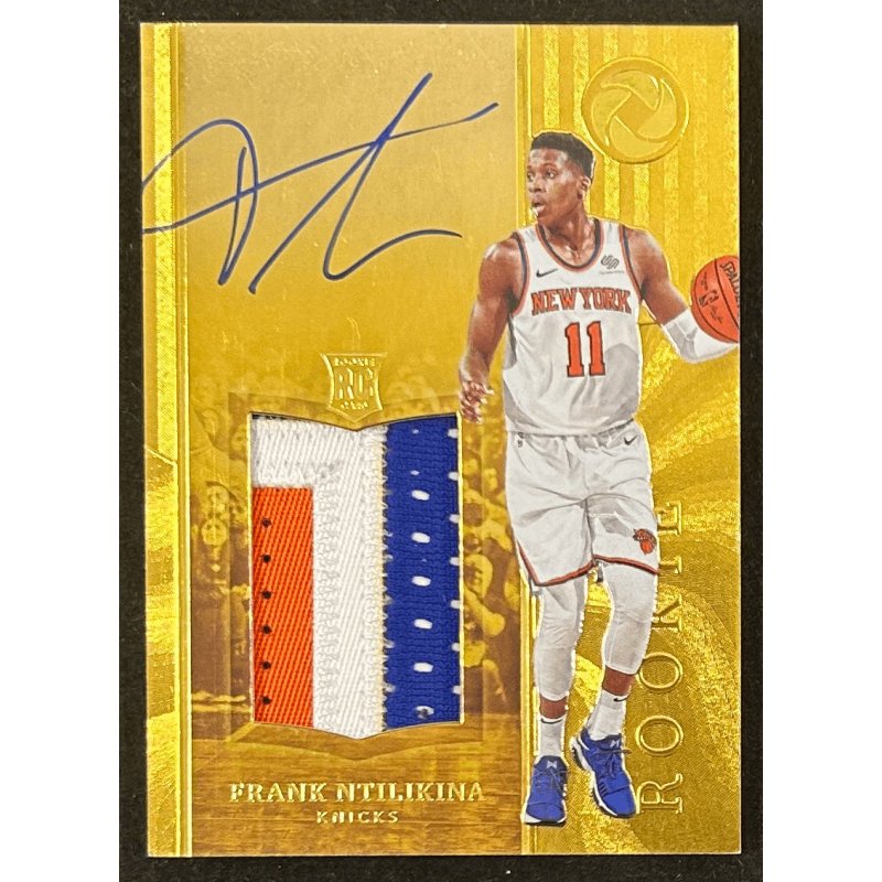 Frank Ntilikina 2017-18 Panini Opulence rookie patch auto 47/79