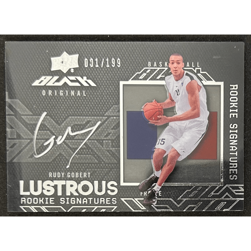 Rudy Gobert 2013-14 UD Black rookie signatures 001/199