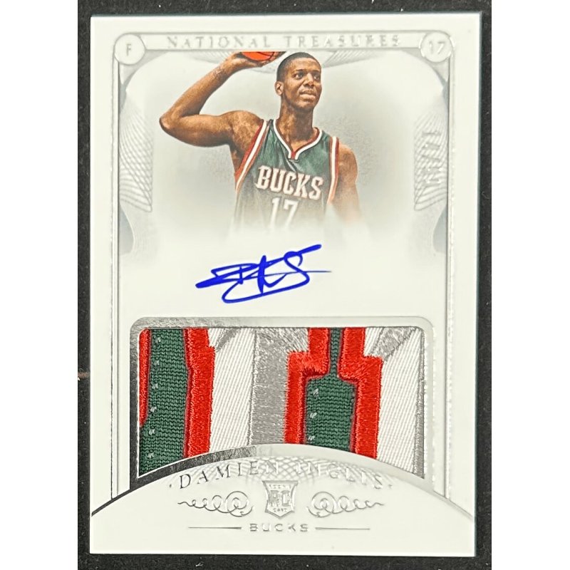Damien Inglis 2014-15 Panini National Treasures rookie patch auto 66/99