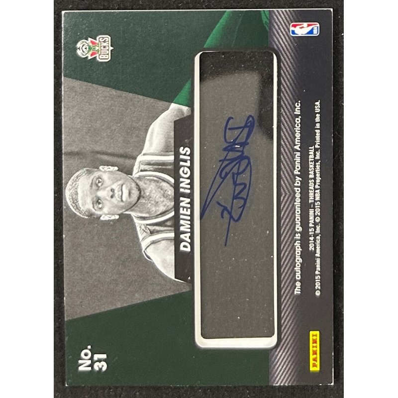 Damien Inglis 2014-15 Panini Threads Rookie View Autograph