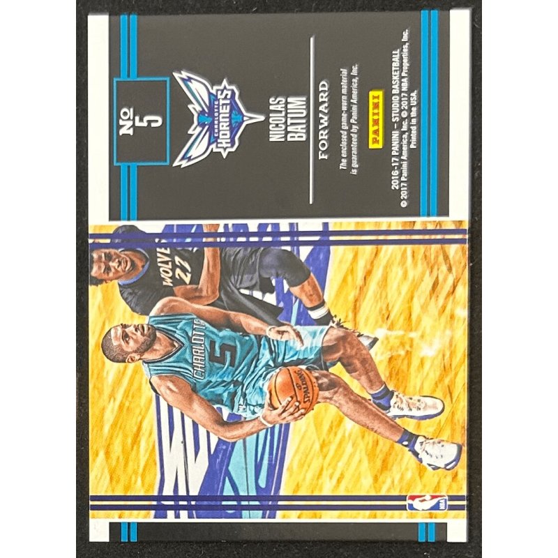 Nicolas Batum 2016-17 Panini Studio Gamers Memorabilia