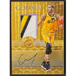 Rudy Gobert 2017-18 Panini Opulence Golden patch Autograph Gold 2/10