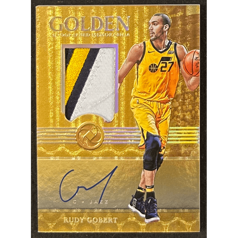 Rudy Gobert 2017-18 Panini Opulence Golden patch Autograph Gold 2/10