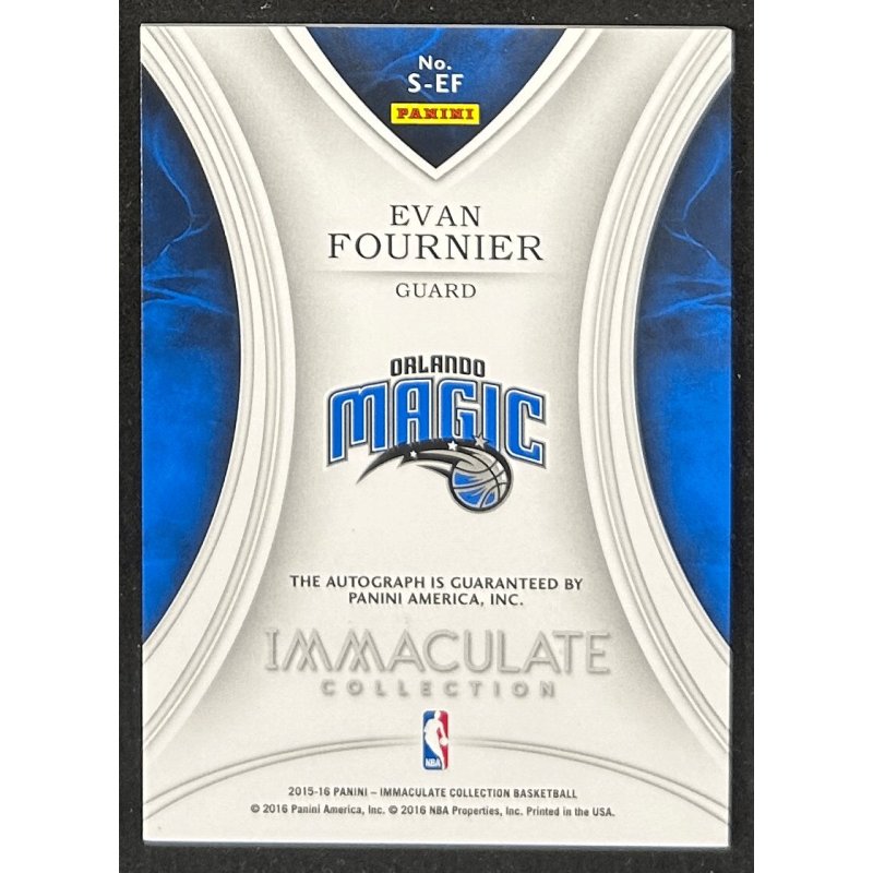 Evan Fournier 2015-16 Immaculate Collection autograph 18/99