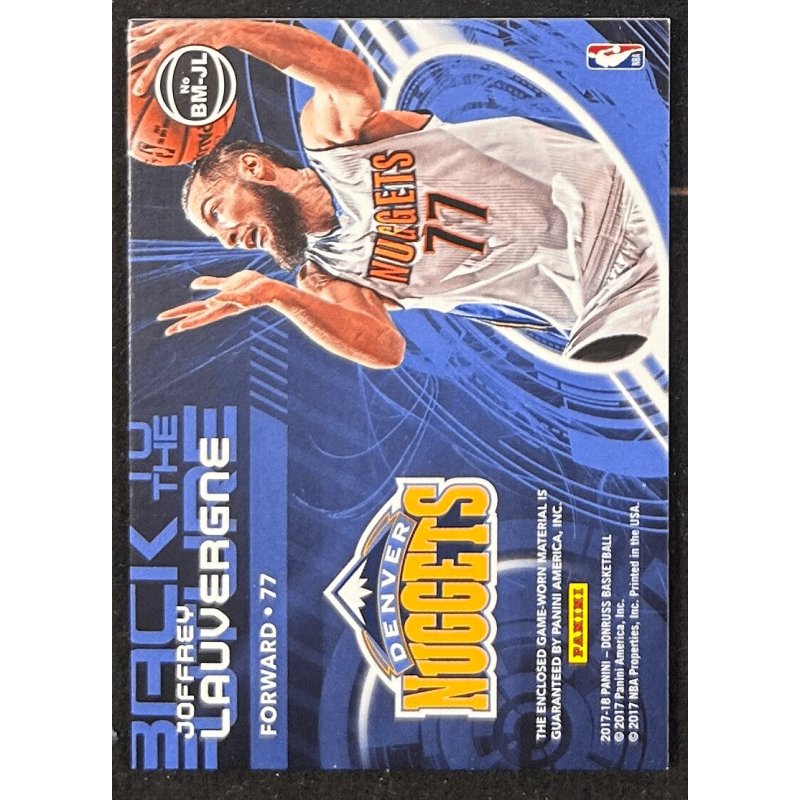 Joffrey Lauvergne 2017-18 Donruss Back to the Future Materials