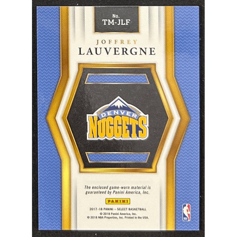 Joffrey Lauvergne 2017-18 Select Throwback Memorabilia