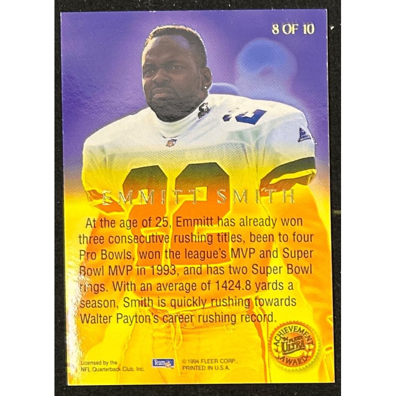 Emmitt Smith 1994 Ultra Achievement Awards 8