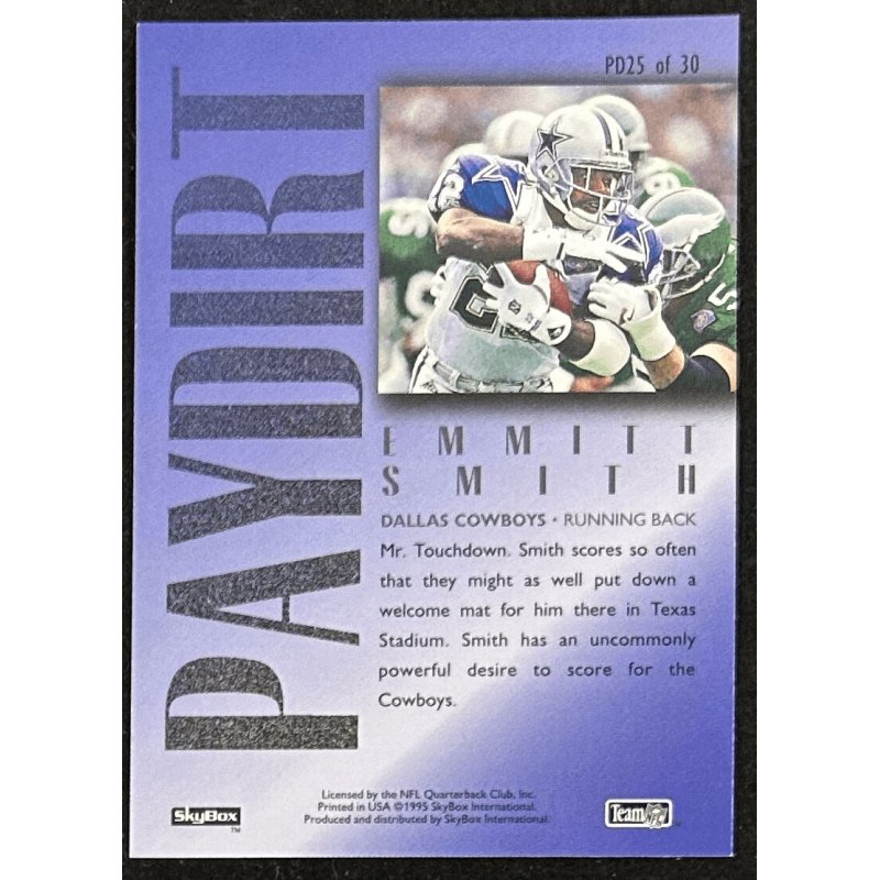 Emmitt Smith 1995 SkyBox Premium Paydirt Gold PD25