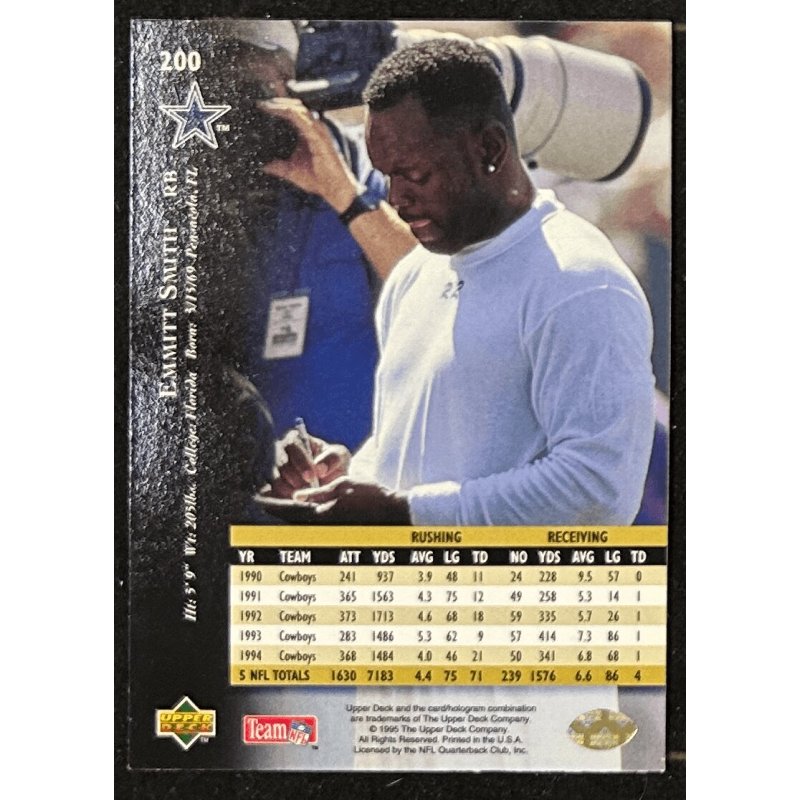 Emmitt Smith 1995 Upper Deck Electric Silver 200