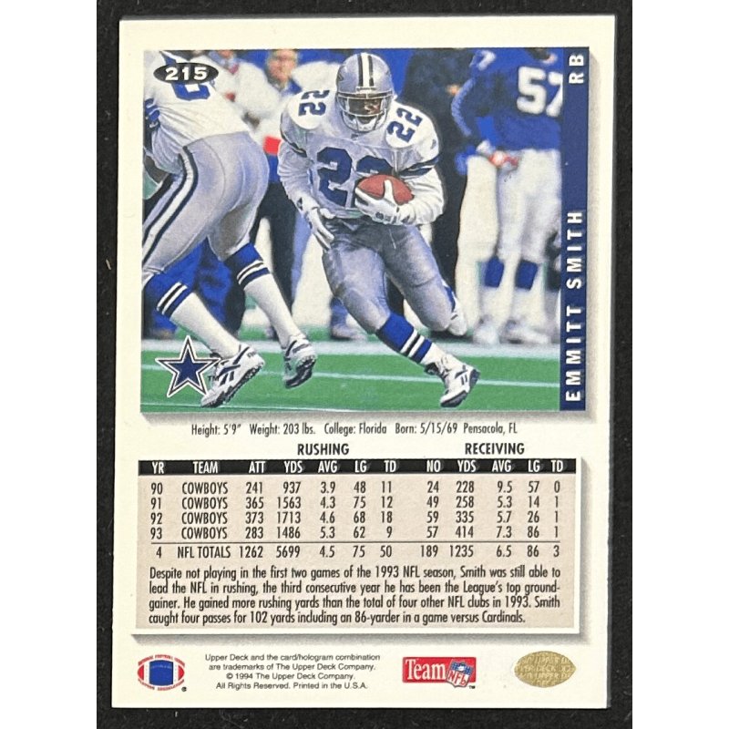 Emmitt Smith 1994 Collector's Choice 215