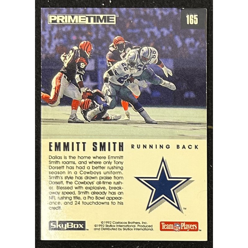Emmitt Smith 1992 SkyBox Prime Time 165 PC