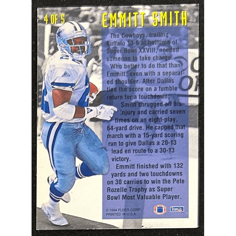 Emmitt Smith 1994 Fleer Award Winners 4