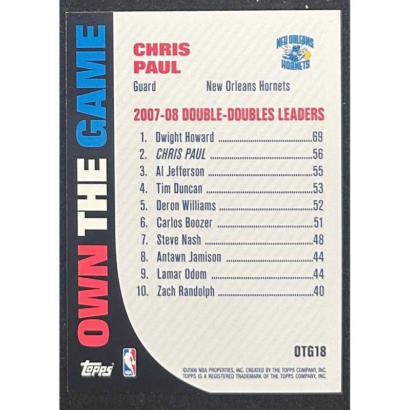 CHRIS PAUL 2008-09 Topps Own the Game OTG18