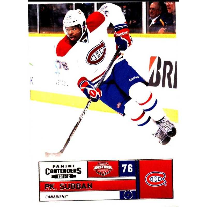 P.K SUBBAN 2011-12 PANINI CONTENDERS