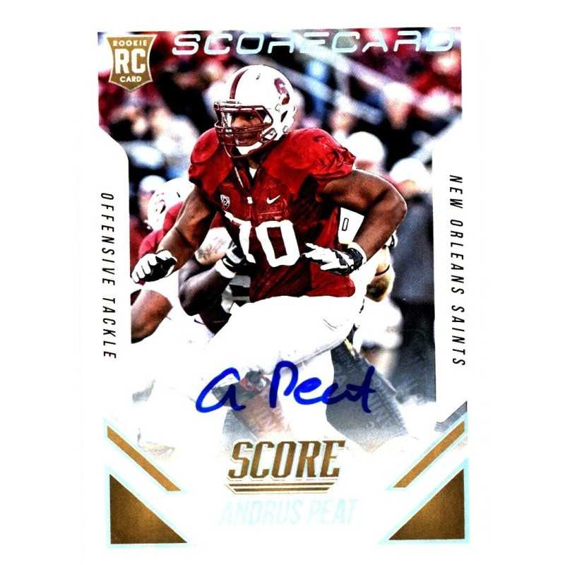 ANDRUS PEAT 2015 SCORE ROOKIE AUTO " SCORECARD "
